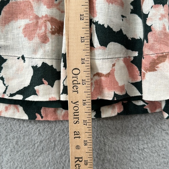 NEW Abercrombie & Fitch Green Floral Print Linen Blend Skirt XS - Picture 12 of 13